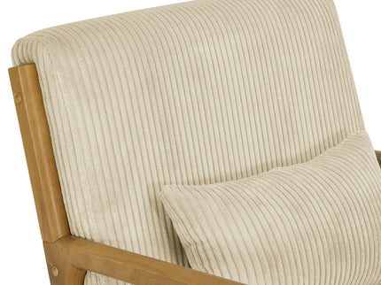 Upholstered Armchair With Back Support Pillow