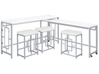 White / 5 Pc. 2 Tables, 3 Chairs