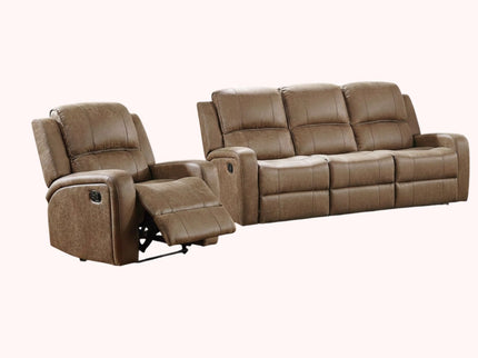 Modern Living Room Set With Square Armrest, Cushion Backrest