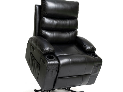 Large Size Electric Power Lift Recliner Chair Sofa With 8 Point Vibration Massage And Lumbar Heat