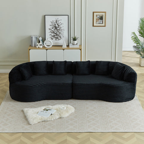 Sectional Sofa, Oversized 4 Seater With Deep Seat Design