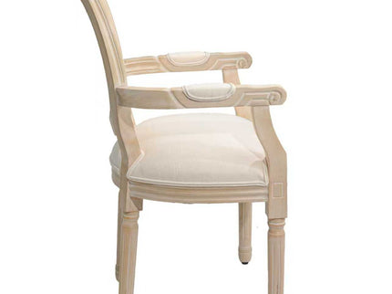 French Vintage Upholstered Fabric Dining Armchair (Set of 2)