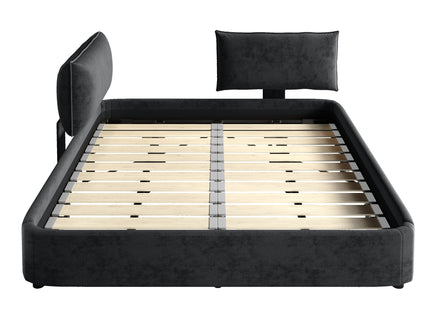 Cloud Bed Frame With Oversized Padded Movable Headboard