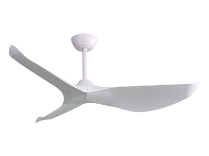 Indoor Ceiling Fan Without Light, 6 Speeds Reversible DC Motor, 3 ABS Blade Ceiling Fan White For Bedroom - White