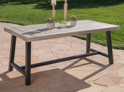 Outdoor Sandblast Finish Acacia Wood Dining Table