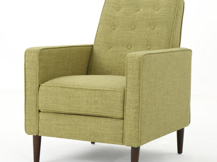 Mid-Century Modern Recliner With Button Tufted Waffle Stitch