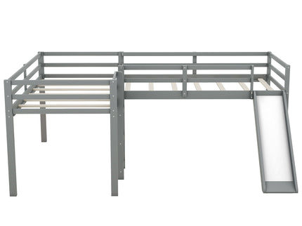 L Shaped Loft Bed With Ladder And Slide