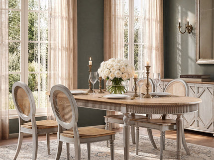 Colette - Oval Dining Table - Blue / Gray