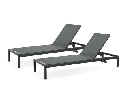 Outdoor Patio Chaise Lounge With 5 Reclining Positions