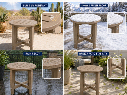 Round Outdoor Side Table