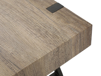 Abitha - Coffee Table With Industrial Powder Coated Metal Legs
