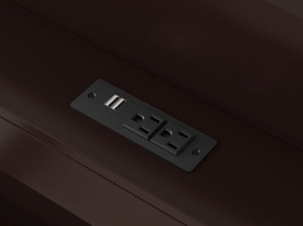Platform Bed With LED Headboard, Charging Station, Trundle And 2 Drawers