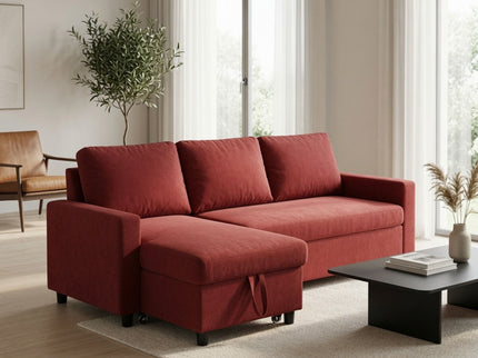 L - Shaped Convertible Sofa Bed With Storage Chaise