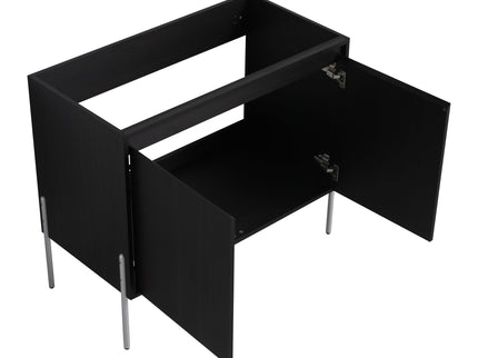 Freestanding Bathroom Vanity With Resin Sink And Storage Cabinet