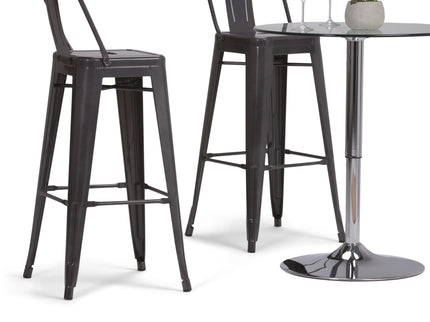 Rayne - Curved Back Metal Stool (Set of 2)