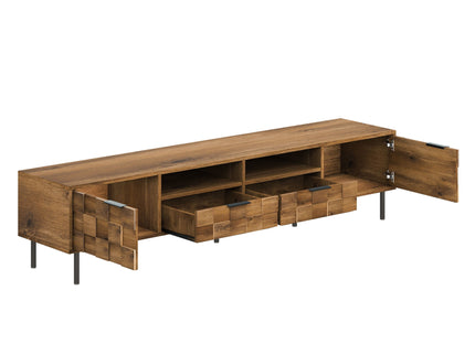 TV Stand With 2 Drawers, Media Console Table, Storage Cabinet With Cable Management