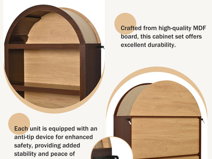 Freestanding Tall Bookshelves (Set of 2)