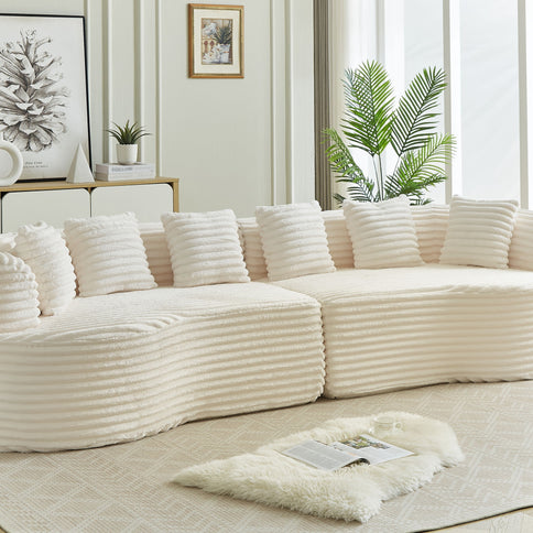 Sectional Sofa, Oversized 4 Seater With Deep Seat Design