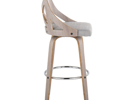Charlotte - Farmhouse Fixed Height Bar Stool With Round Footrest (Set of 2)