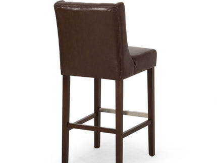Solstara - Upholstered Dining Barstool With Button Tufted And Wing Back
