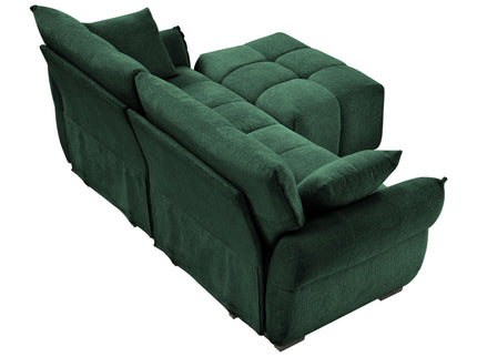 Sofa Set With Ottoman And Pillows, Textured, High Resilience Cushions