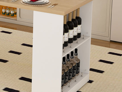 Expandable Kitchen Island With Power Outlet
