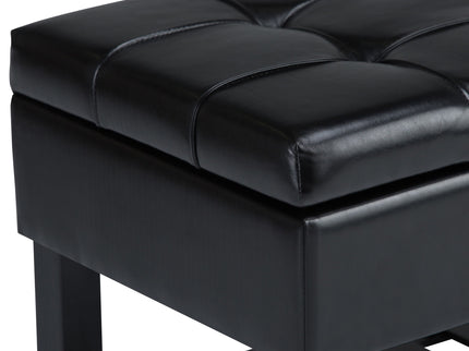 Saxon - Upholstered Transitional Storage Ottoman Bench