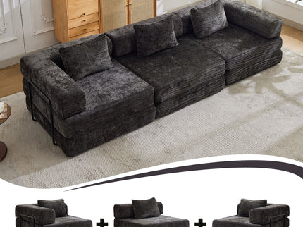 Convertible Floor Sofa Bed, Boneless Modular Sectional Sofa For Living Room