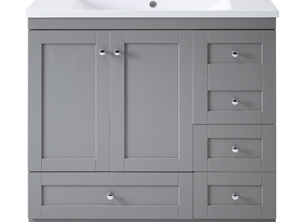 Shaker Free Standing Bathroom Vanity Cabinet With Sink, Soft Close Drawers, Soft Close Doors