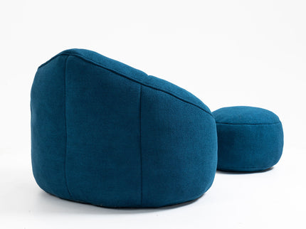 Bedding Bean Bag Sofa Chair High Pressure Foam With Footrest