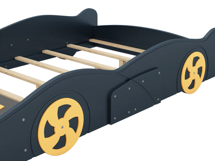 Race Car Shaped Platform Bed With Wheels And Storage
