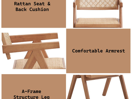 Valentina - 6 Piece Patio Furniture Set - Rattan / Natural