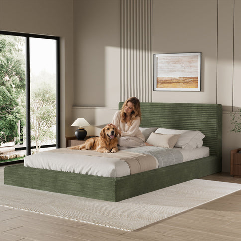 Airframe - Upholstered Bed Frame, Cloud Soft Headboard