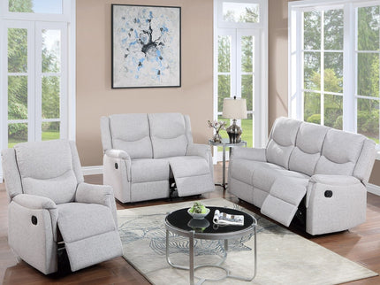 Modern Style Recliner Loveseat With Plush Armrest And Headrest