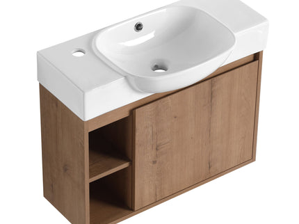 Sleek Design Freestanding Bathroom Vanity With Sink, Soft Close Door