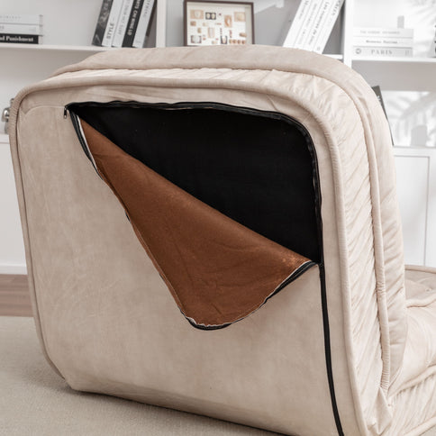 Upholstered Human Dog Bed And Pets, Bean Bag Floor Sofa With Massage Pillow, 5 Adjustable Positions & 2 Soft Pillows