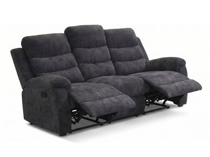 2 Piece Reclining Sofa Set, 3 Seat Sofa & 2 Seat Loveseat, 150° Recline - Dark Gray