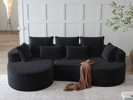 Curved Oversized Sectional Sofa With Extra Deep Seat
