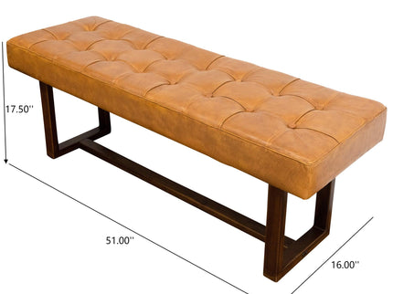 Cameron - Bench - Brown / Tan
