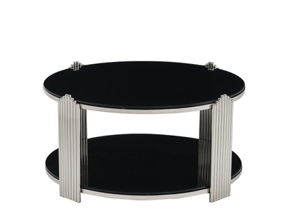 Round Table With Double Layer Storage