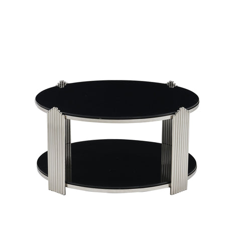 Round Table With Double Layer Storage