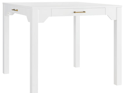 Alleyville - Square Dining Table With Storage Drawer - White