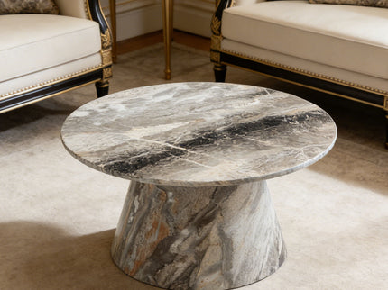 Circular Coffee Table With Adjustable Feet