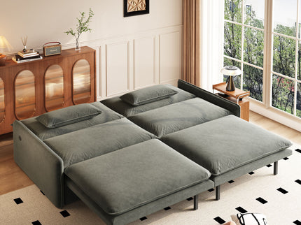 4 Seat Convertible Sleeper Sofa Bed, Modern With Storage