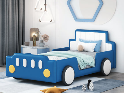 Race Car Shaped Platform Bed With Wheels
