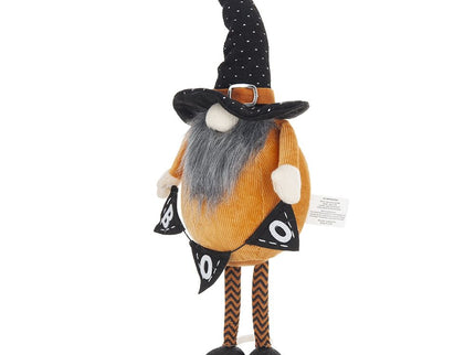 Standing Gnome With Gnome & Holding Banner, For Halloween Decor