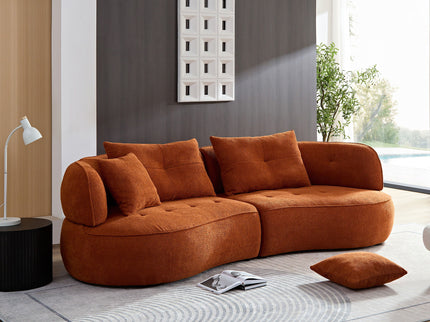 Modular Sofa, Durable Fabric, Solid Wood Frame, High Density Sponge Padding, Seating For 4