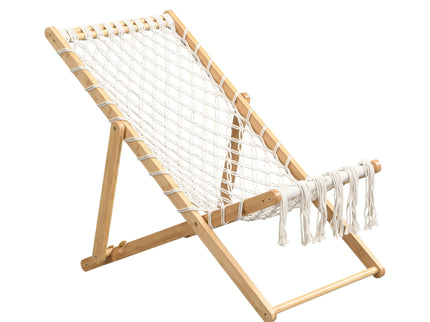Bamboo Weaving Chair Set With Handwoven Rope For Patio And Living Spaces - Natural