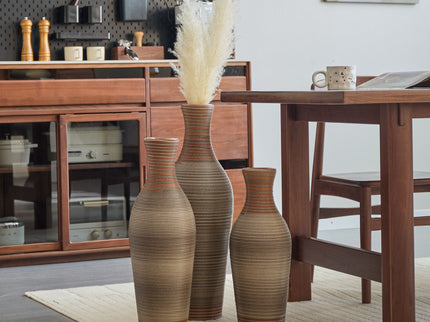 Classic And Neat Floor Vase, High Independent Flower Stand (Set of 3)