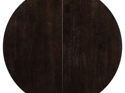 Gia - Round Extendable Dining Table With 16" Leaf Wood